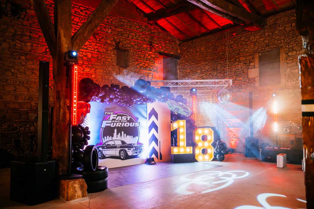Anniversaire 18 ans de Kilian, thème voitures